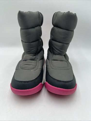 Sorel Kids Whitney II Puffy Mid Boots Grey/Pink Size 4