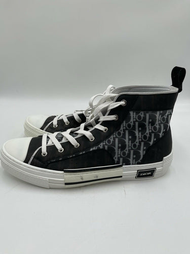 Dior B23 high-top sneaker in white and black Dior Oblique canvas Size 48 Dior