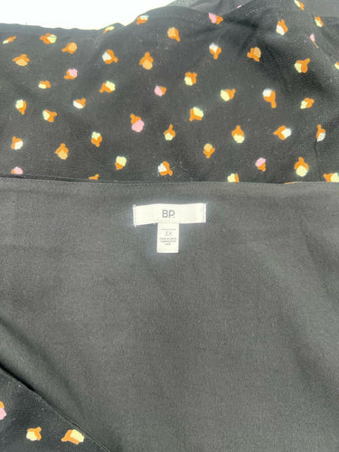 BP. Black Ice Cream Print Mini Skirt Womens Plus Size Zip 3X BP
