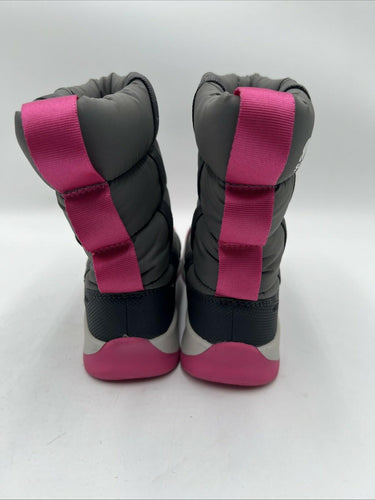 Sorel Kids Whitney II Puffy Mid Boots Grey/Pink Size 4
