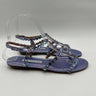 Aquazzura Tequila flat sandal in metallic lavender leather Size 35.5 Aquazzura