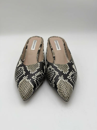 Women’s Saks Fifth Avenue snake print Point Toe Block Heel mules Size 7M