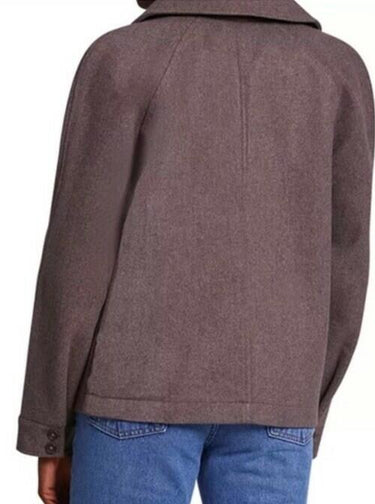 NWT Bagatelle Women’s Cropped Full Zip Front Jacket Taupe Size L