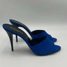 Women’s Saint Laurent LA 16 sandals royal blue silk high stiletto heel Size 42 Saint Laurent