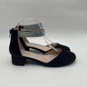 Mix No. 6  Girl Tina Pump Black Satin Rhinestone Size 5 M Mix No. 6