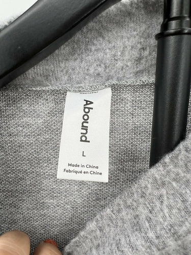 Abound Sweater Womens Gray Mock Neck Boucle Cozy Long Sleeve Oversized NEW L