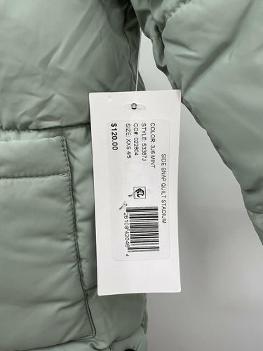 Rothschild Puffer Jacket Girls Mint Green Faux Fur Hood Snap Quilted NWT XXS Rothschild