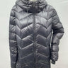NWOT Women’s DKNY Full Zip Long Sleeve Hooded Puffer Jacket Color Black Size L DKNY