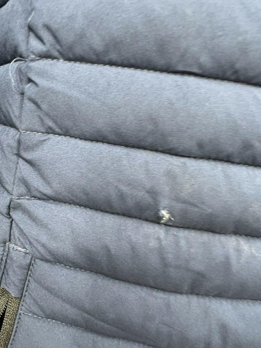 BCBGMAXAZRIA Puffer Jacket Womens Navy Blue Hooded Eco Fill size XS BCBGMAXAZRIA