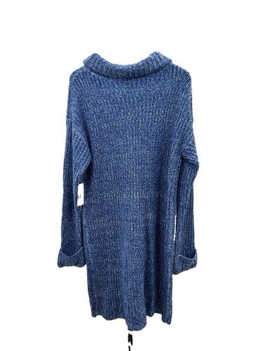 Stitchdrop Statement Blue Roll Neck Sweater Dress chunky knit Size XL