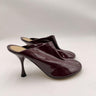 Bottega Veneta Dot Sock Mules in glossy burgundy patent leather Size 36 Bottega Veneta