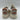 Le Tigre MIDTOWN White/Taupe Leather Low Top Lace Up Platform Sneakers, Size 9.5 Le Tigre