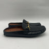 Men’s Saks Fifth Avenue Dark Gray Leather horsebit slip-on loafers Mules Size 10 Saks Fifth Avenue