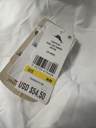 Tommy Bahama Pearl Shirred Hipster Bottom White Size M Tommy Bahama
