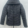 Ralph Lauren Jacket Womens Black Soft Puffer Chevron Quilt Hooded Zip Coat S Ralph Lauren