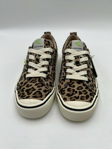 Cariuma OCA Low Leopard Print Canvas Sneakers Womens Size 6.5