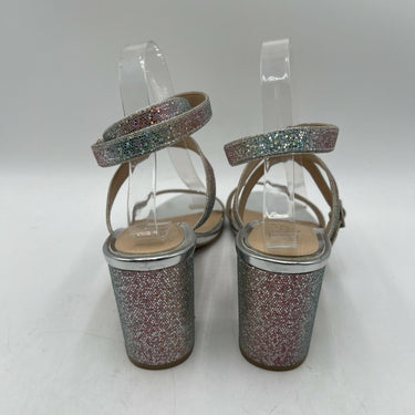 Jewel Badgley Mischka Newberry sandals Rainbow Silver Size 10 Badgley Mischka