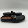 Men’s Saks Fifth Avenue Dark gray leather horsebit mule loafer Size 8M Saks Fifth Avenue