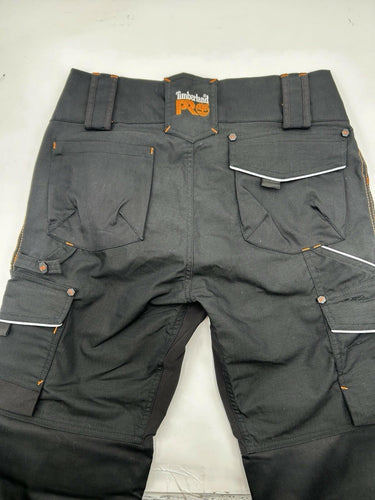 Timberland Men Black PRO Interax work pants Cordura Orange Stitching 32R Black