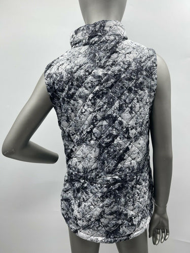 NWT Women’s Kyodan Four Zip Quoted Vest Color Marble Multi Size S