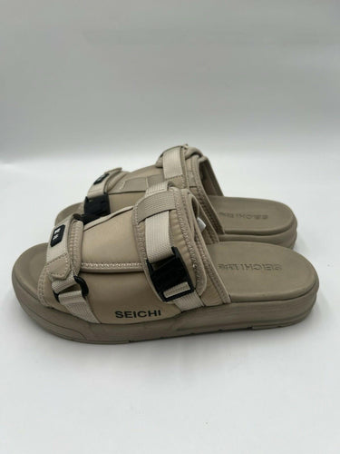 SEICHI Beige Tactical Slides Puffy Sandals Size 10