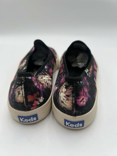 Keds Double Decker Black Floral Slip On Sneakers Size 9.5