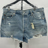 Levis 501 Shorts Womens High Rise Distressed Ripped Cutoff Denim Shorts NWT W34 Levi's