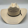 Dallas Hat Natural Straw Cowboy Hat Vented Crown Wide Brim Long Oval Size 7 1/8 Dallas Hat