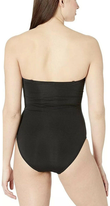 NWT JETS SWIMWEAR AUSTRALIA Jetset Black Bandeau One Piece Swimsuit Women Size 4 JETS SWIMWEAR AUSTRALIA