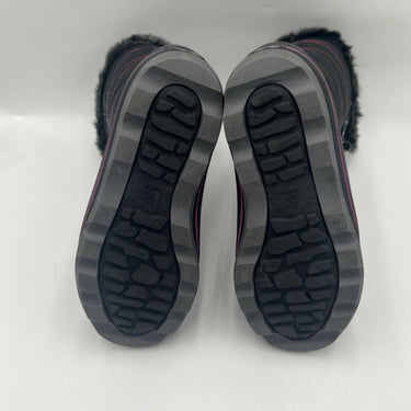 Kamik Girls' Frostier Waterproof Winter Boots Black/Pink Size 6