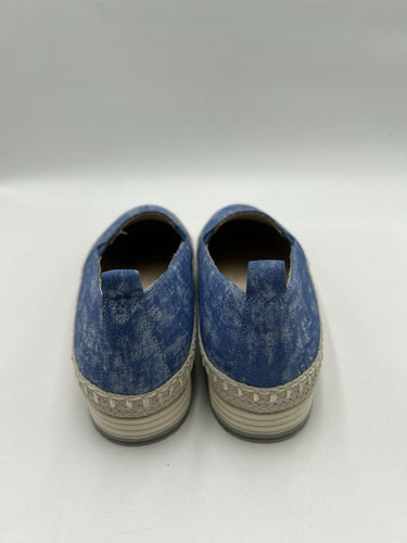 Vaneli Sport Blue Denim Acid Wash Espadrille Slip On Loafers Size 8