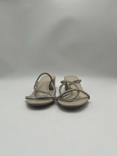 Alexandre Birman Vicky metallic leather ankle strap sandals in gold Size 42