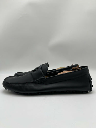Mens Gucci Ayrton driving Interlock G loafer in black calfskin leather Size 13