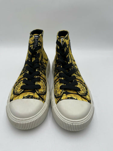 Men’s Versace Canvas High 'Barocco Print  Black Gold' sneakers Size 43 Versace