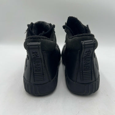 PAJAR Pacer Black Faux Fur-Lined Leather Lace Up Low Top Sneaker Boot, Men 8-8.5