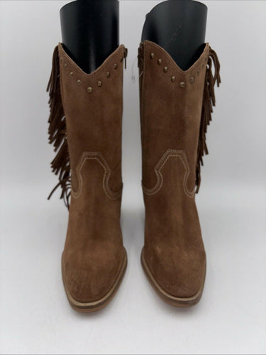 Idyllwind Sidewinder Studded Fringe Western Boot Brown Womens Size 9.5 Idyllwind