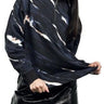BP. + Wildfang Quarter Zip Mock Neck Pullover in Black Woodcut Ink Stripe Size 2 BP. + Wildfang