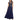 Xscape Long Chiffon with Embroidered/Beaded Top Navy/Gunmetal 16