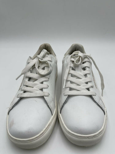 Roberto Cavalli Sport Leather & Silver Glitter Sneakers Size 6