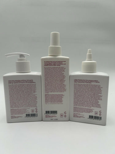 EVO Curly Hair Kit Curl Treatment Co-Wash Deep Clean Rinse 300ml Trio 3pc EVO