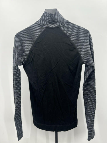 Smartwool Merino 250 Quarter Zip Base Layer Black Gray Size M