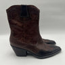 Women’s Crown Vintage Izzie western bootie Brown Leather Size 9M Crown Vintage
