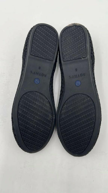 Rothy’s The Flat Honeycomb Knit Black Round Toe Womens Size 6 Rothy’s