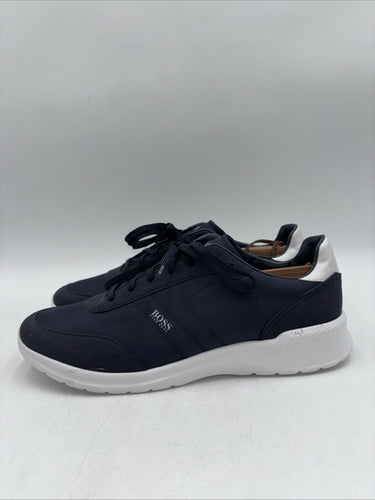 Men's BOSS Extreme Logo Running Low Top Lace Up Shoes Navy Blue Size 44