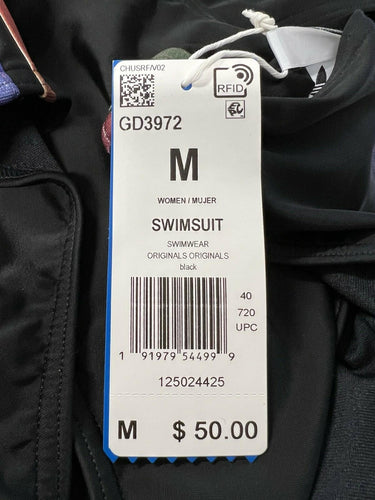 Adidas Womens Adidas Swimsuit - Womens Black/ Multi Size M