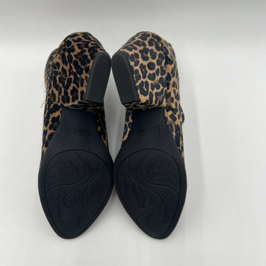 B.o.c Women's Casual Boots TAN Luggage Leopard Print Epsom Ankle Boot Size 9M B.o.c