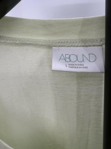 ABOUND T-Shirt Light Green Crop Cinched Hem Short Sleeve Boxy Top - L