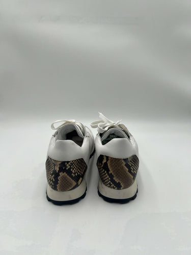 Cavalli Class white leather sneakers snakeskin-embossed Size 43