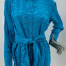 NWT River Island WOMAN BLUE ANIMAL PRINT BELTED SHIRT Size 6 River Island