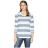 Tribal Long Sleeve Crew Neck Top (Dark Marine) Women's Long Sleeve Pullover  L Tribal